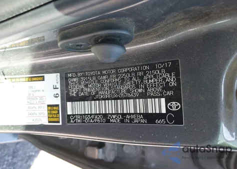 2017 Toyota Prius One from USA, damaged, VIN JTDKBRFUXH3578439